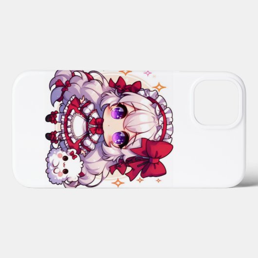 Meisje met een schattig rood lint Case-Mate iPhone case (Achterkant (horizontaal))
