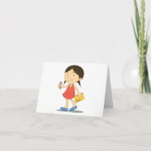 Meisje met een schetsboek bedankkaart (Voorkant)