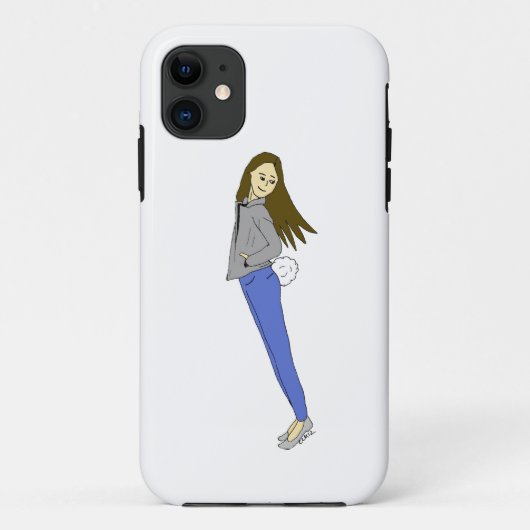 meisje met een staart Case-Mate iPhone case (Achterkant)