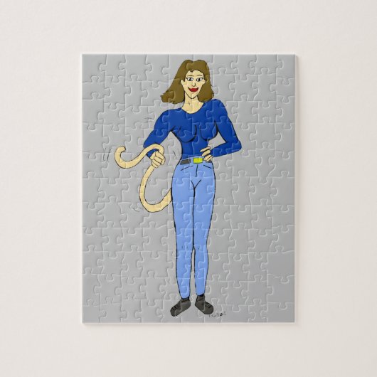 meisje met een staart legpuzzel (Verticaal)