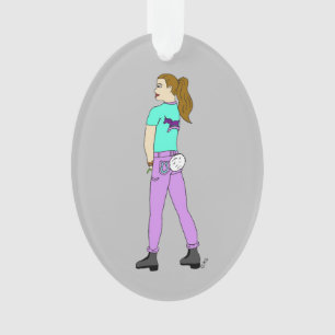 meisje met een staart ornament