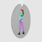 meisje met een staart ornament (voorkant)