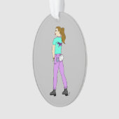 meisje met een staart ornament (voorkant)