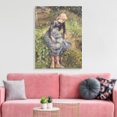 Meisje met een stok, 1881 canvas afdruk (Insitu (Woonkamer))