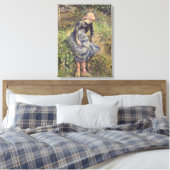 Meisje met een stok, 1881 canvas afdruk (Insitu (Slaapkamer))