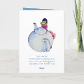 Meisje met een theekaart kaart (Achterkant)