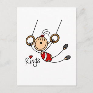 Meisje met een tikje op Rings Tshirts en Gifts Briefkaart