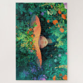 Meisje met een tuin op haar hoofd Jigsaw Puzzel (Verticaal)