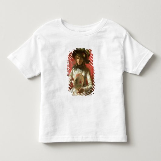 Meisje met een ventilator kinder shirts (Voorkant)
