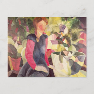 Meisje met een vis Bowl, 20e eeuw Briefkaart