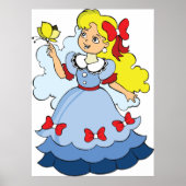 Meisje met een vlinder poster (Voorkant)