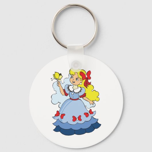 Meisje met een vlinder sleutelhanger (Voorkant)