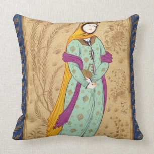 Meisje met een wijnvat en een peren uit de La Kussen