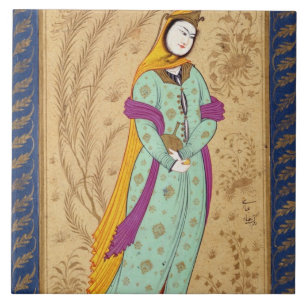 Meisje met een wijnvat en een peren uit de La Tegeltje