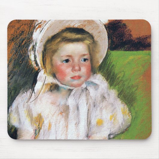 Meisje met een witte muts, Mary Cassatt Muismat (Voorkant)