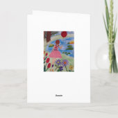 Meisje met een zwarte ballon kaart (Achterkant)