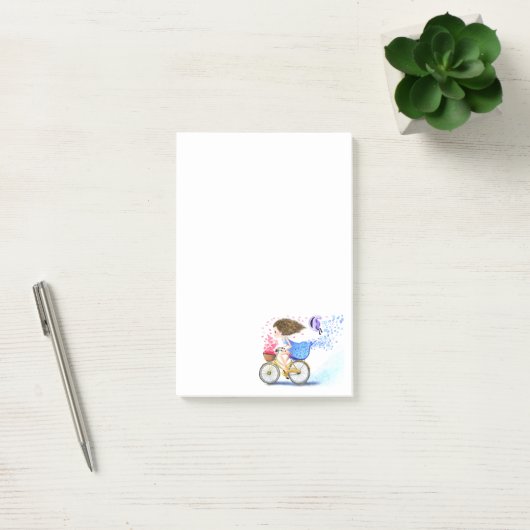 Meisje met fiets Post-it® notes (Kantoor)