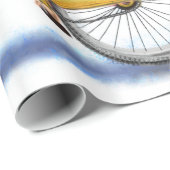 Meisje met fiets romantisch inpakpapier (Rol Hoek)