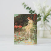 Meisje met flamingo's | Frederick Stuart Church Briefkaart (Staand voorkant)