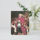 Meisje met foxhounds -  kunst - Charles Barber Briefkaart (Staand voorkant)