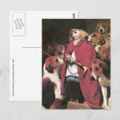 Meisje met foxhounds -  kunst - Charles Barber Briefkaart (Voorkant / Achterkant)