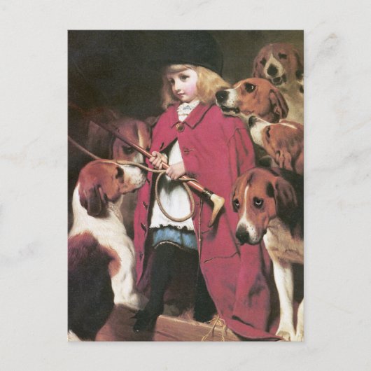 Meisje met foxhounds -  kunst - Charles Barber Briefkaart (Voorkant)