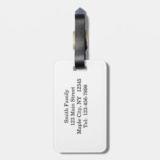 Meisje met geel Bagagelabel (Achterkant verticaal)