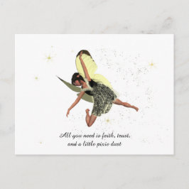 Meisje met geel Briefkaart