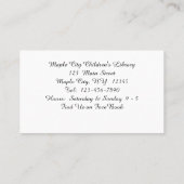 Meisje met geel Visitekaartje (Achterkant)