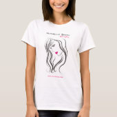 Meisje met gegolfd haar Hairstyling-brandingspicto T-shirt (Voorkant)