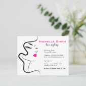Meisje met gegolfd haar Hairstyling-brandpictogram Briefkaart (Staand voorkant)