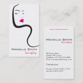 Meisje met gegolfd haar Hairstyling-brandpictogram Visitekaartje (Voorkant / Achterkant)