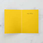 Meisje met gele baarmoeder in Waterverf Kaart (Binnen)