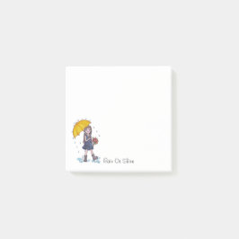 Meisje met gele baarmoeder in Waterverf Post-it® Notes