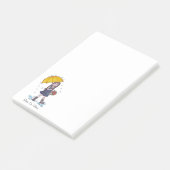 Meisje met gele baarmoeder in Waterverf Post-it® Notes (Schuin)