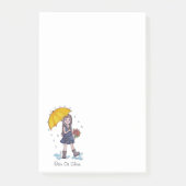 Meisje met gele baarmoeder in Waterverf Post-it® Notes (Voorkant)