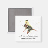 Meisje met gele wingermagneet magneet (Voorkant / Achterkant)