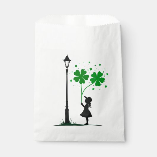 Meisje met geluksklaver bedankzakje (Voorkant)