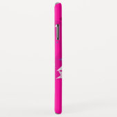 Meisje met geschenk en knap wit konijn, opgerold h Case-Mate iPhone case (Achterkant/rechts)