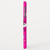 Meisje met geschenk en knap wit konijn, opgerold h Case-Mate iPhone case (Achterkant/links)