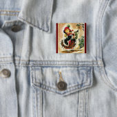  meisje met geschenken Button (In situ)