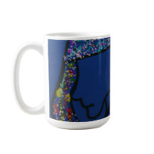 Meisje met gespikkeld glitterprint haar