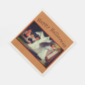 Meisje met Ghost Custom Halloween Party Napkins Servet (Hoek)