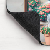 Meisje met gieter in tuinschilderij muismat (Hoek)