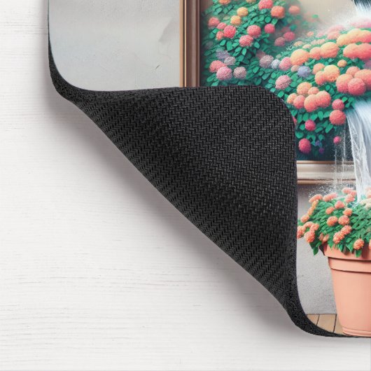 Meisje met gieter in tuinschilderij muismat (Hoek)