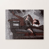 Meisje met gitaar legpuzzel (Horizontaal)
