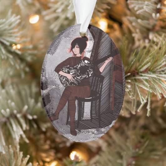 Meisje met gitaar  ornament (Boom)