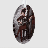 Meisje met gitaar  ornament (voorkant)