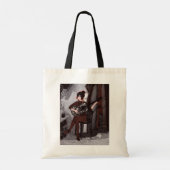 Meisje met gitaar tote bag (Achterkant)