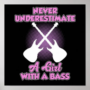 Meisje met gitarist G Poster
